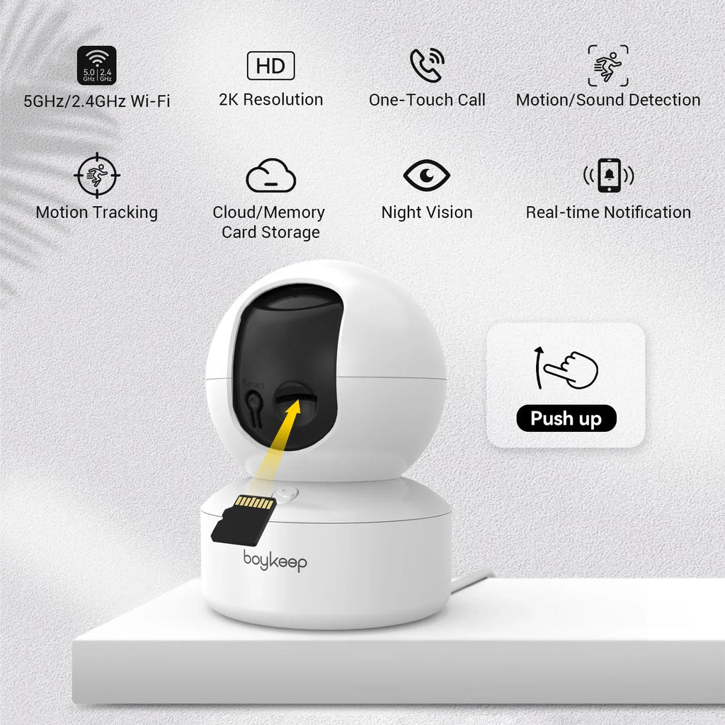 BoyKeep Smart Camera 2K WiFi Indoor Security