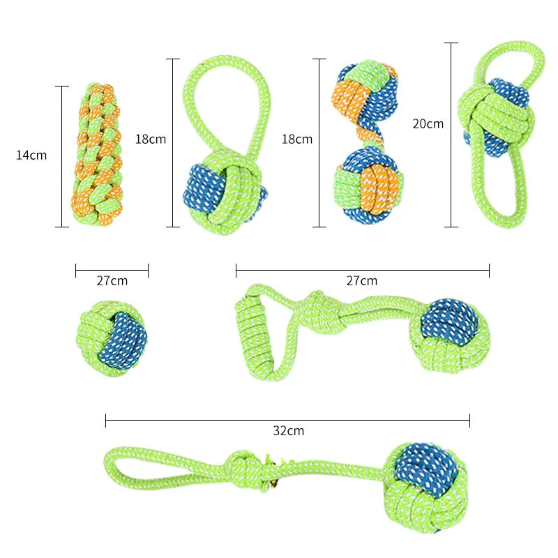 Interactive Cotton Rope Dog Toys for Puppies & Adults