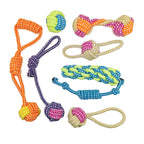 Interactive Cotton Rope Dog Toy – Mini Ball for Chewing & Cleaning