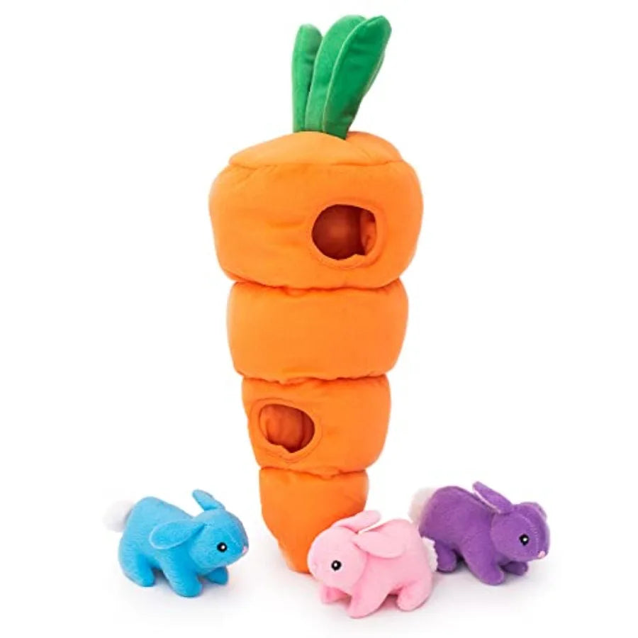 Easter Dog Toys - Squeaky Hide Seek Plush