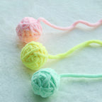 Colorful Yarn Ball Cat Toys with Bell