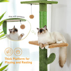 5 Tier Cat Tree Tower with Scratching Posts & Hammock