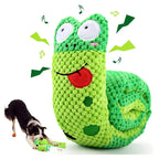 Dog Puzzle Feeder Plush Snail – Interactive Squeaky Chew Toy for Puppies & Dogs