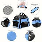 Portable Dog & Cat Travel Carrier – Breathable Mesh Pet Handbag