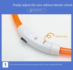 USB Rechargeable LED Glowing Dog Collar – Adjustable Night Safety