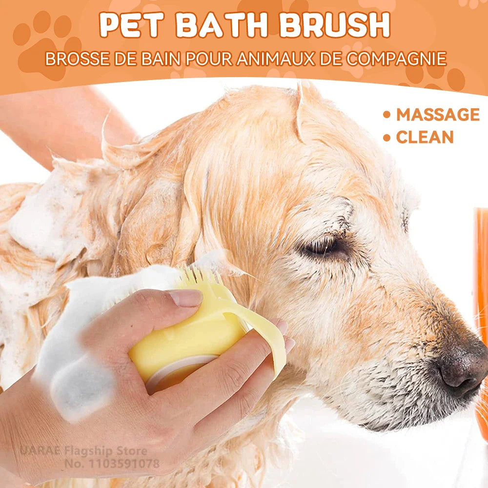 Pet Bathing Brush – Soft Silicone Massage Tool