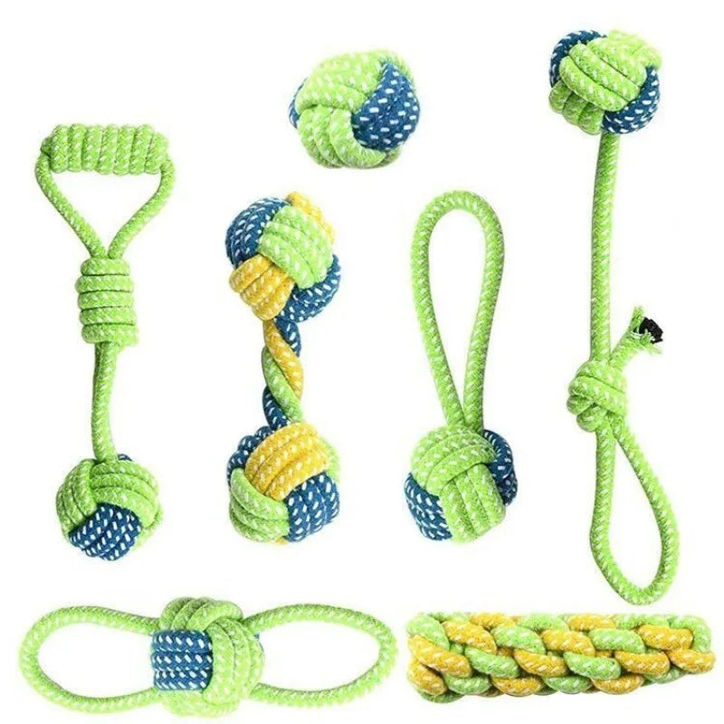 Interactive Cotton Rope Dog Toys for Puppies & Adults