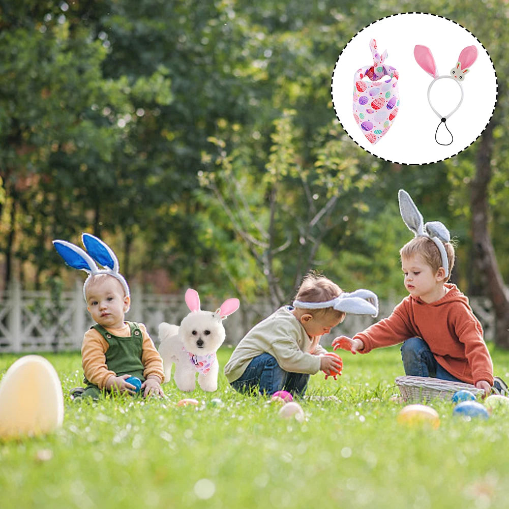 Dog Easter Costumes - Bunny Ears Headband for Dogs Cats
