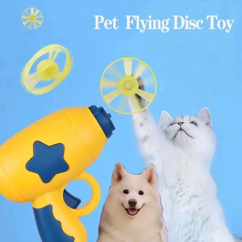 Interactive Cat Toy – Flying Disc Shooting Gun