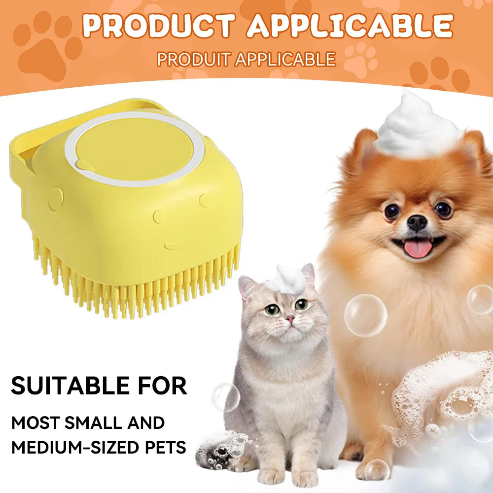 Pet Bathing Brush – Soft Silicone Massage Tool