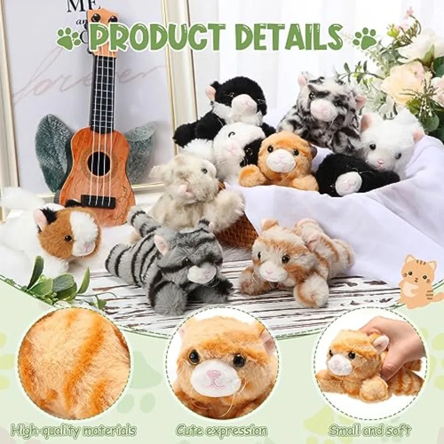 Cat Stuffed Animals - Soft Fluffy Cat Plush Toys