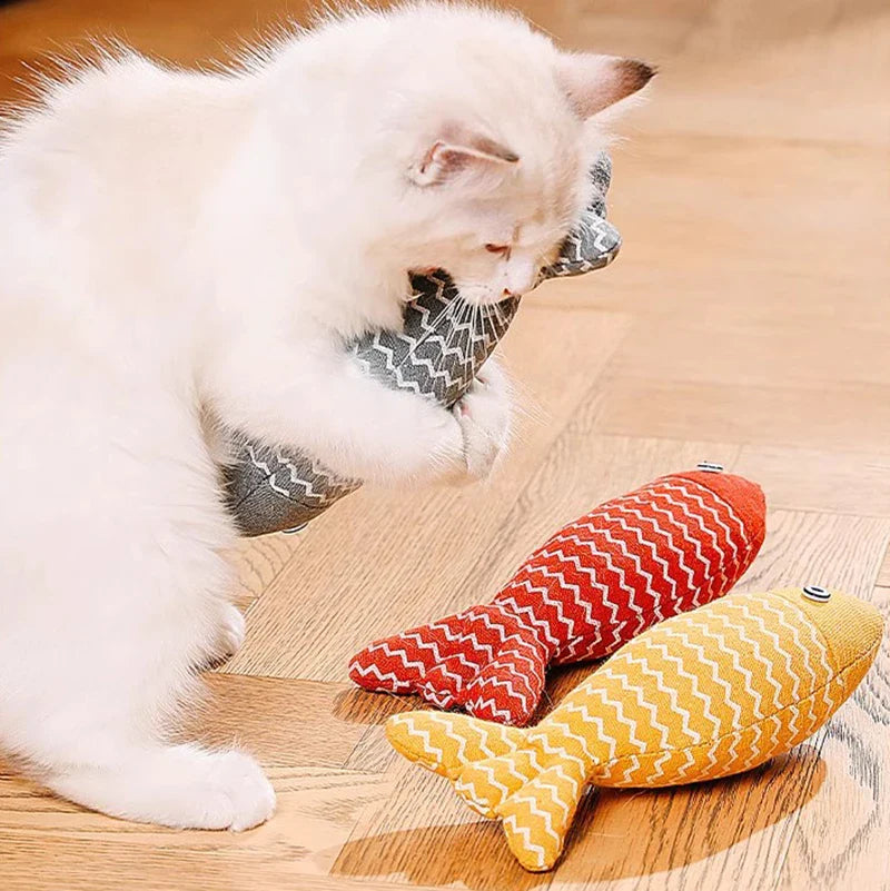 Catnip Fish Toy – Interactive Plush Simulation Fish for Cats & Kittens