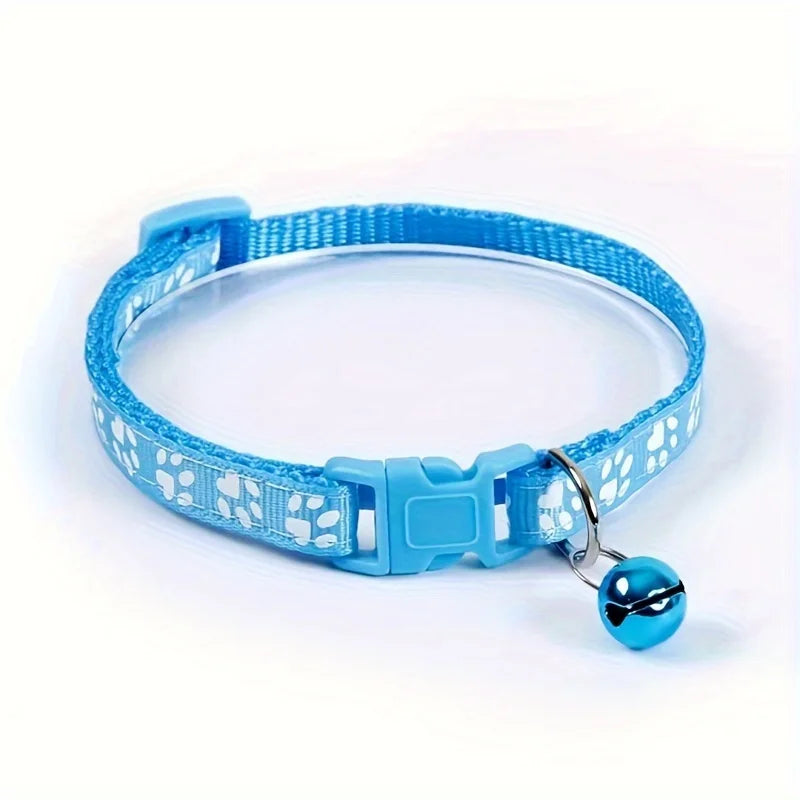Colorful Adjustable Cat Collar with Bell