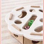 Cat Fun Box – Interactive Puzzle Toy for Indoor Cats, Scratching & Digging Activity Box with Bell Balls