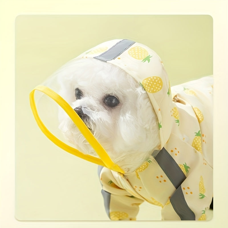Dog Raincoat - Windproof Pet Rain Jacket with Reflective Strips