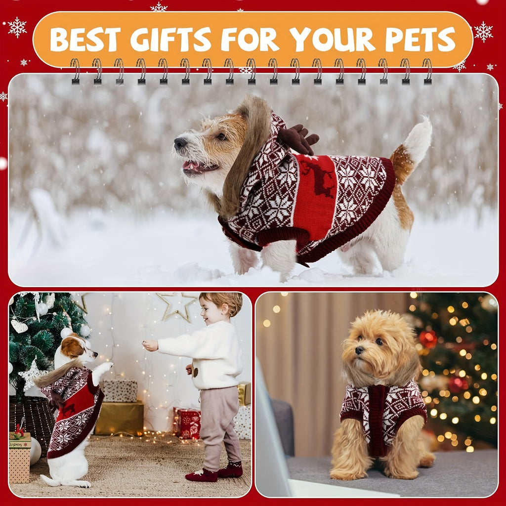 Dog Winter Sweater - Large Dog Sweaters Dog Hooded Sweaters