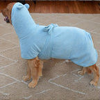 Dog Bathrobe - Soft Absorbent Pet Robe with Hood