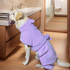 Dog Bathrobe - Soft Absorbent Pet Robe with Hood