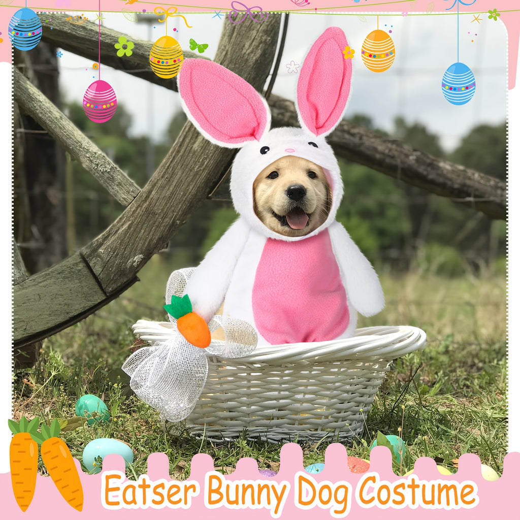 Easter Bunny Costume for Dogs & Cats - Funny Fluffy Outfit