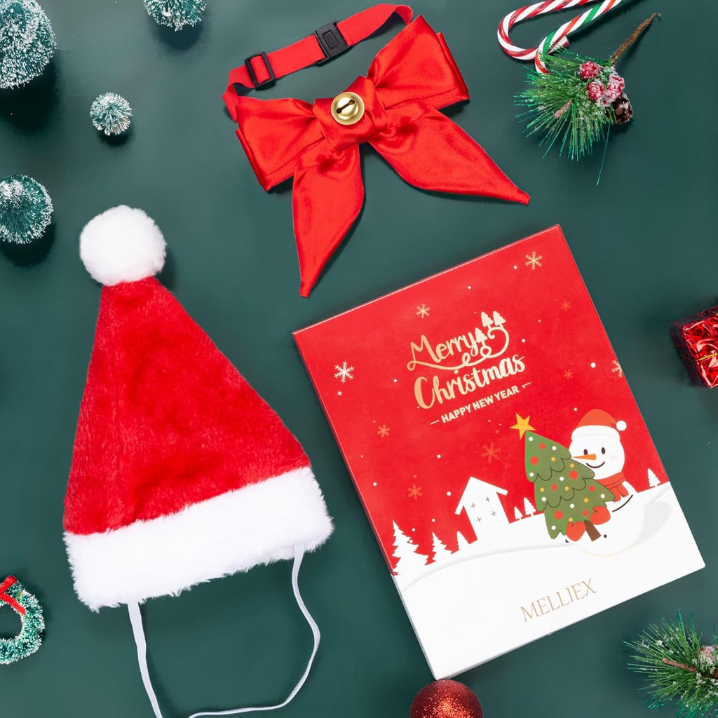 Christmas Dog Hats - Adjustable Breathable Polyester Accessories