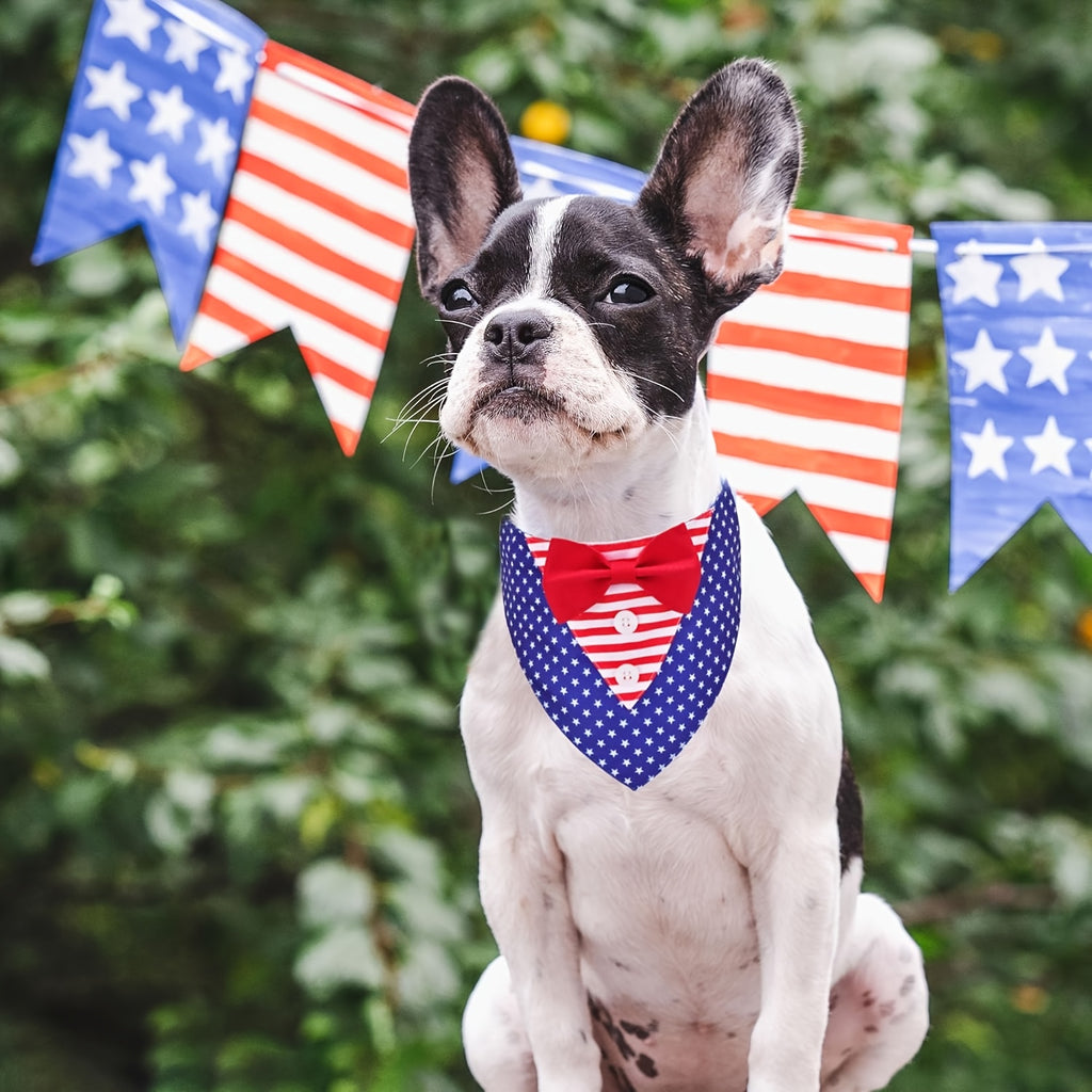 1pc Pets Scarf Festival Plaid Bow Tie Pet Collar Dog Cat Perfect for Valentine's Day Easter Independence Day Thanksgiving Day Christmas Wedding Decorations Pets Costume