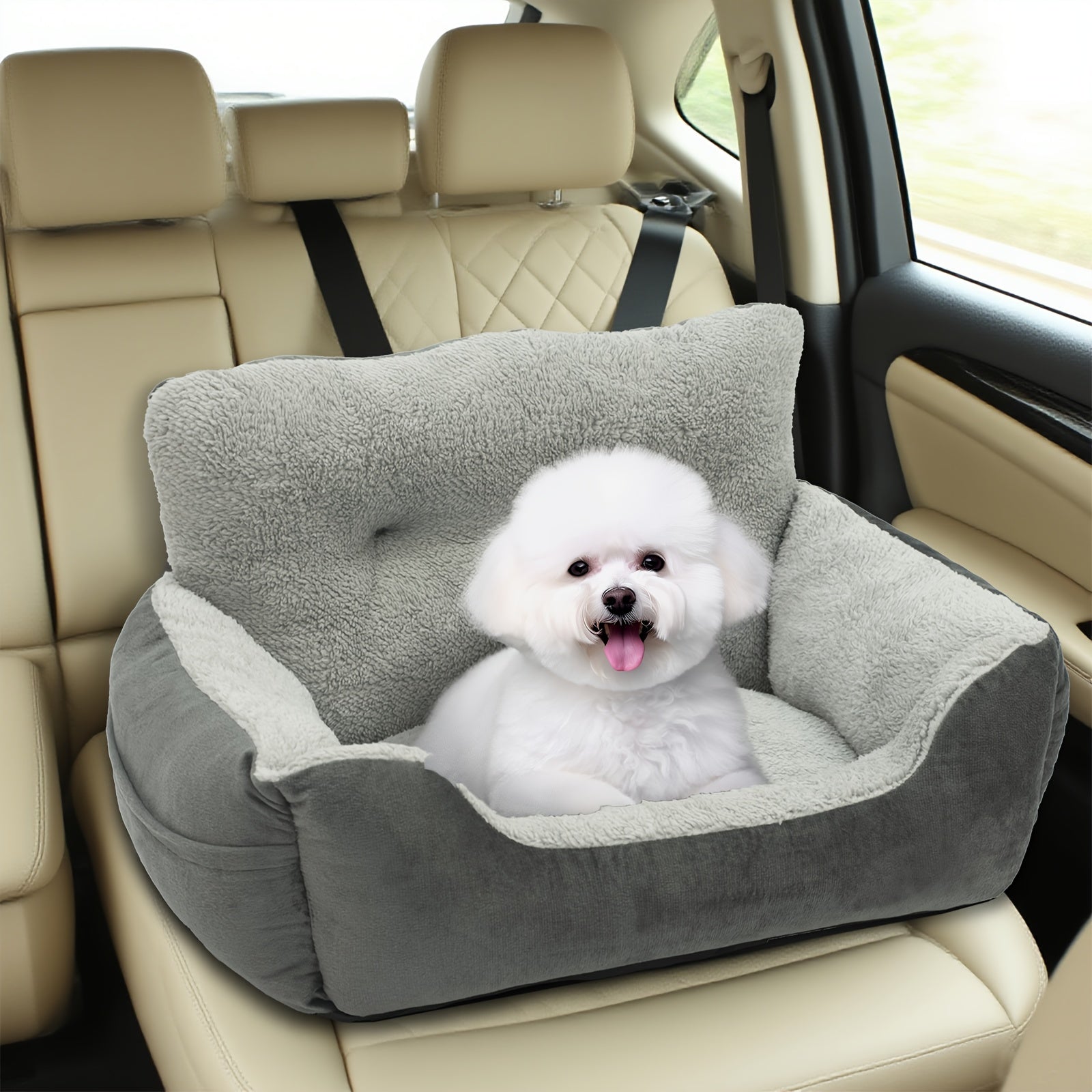 Dog Car Seat Booster - Secure Carrier for Small Dogs