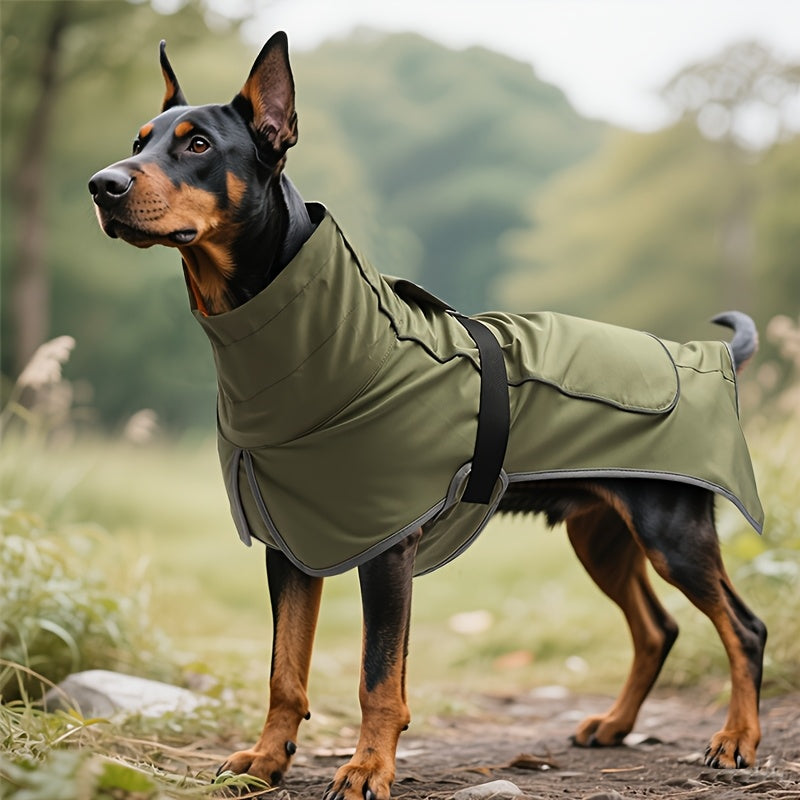 Waterproof Dog Raincoat - Adjustable - Reflective Strips