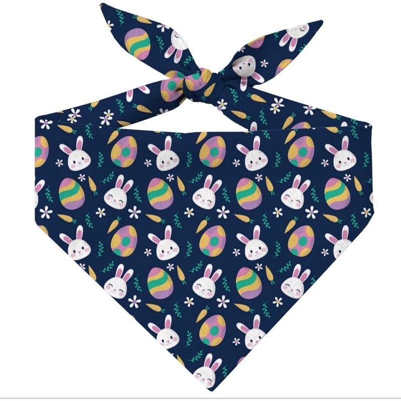 Easter Dog Bandana - Adjustable with Bunny Patterns