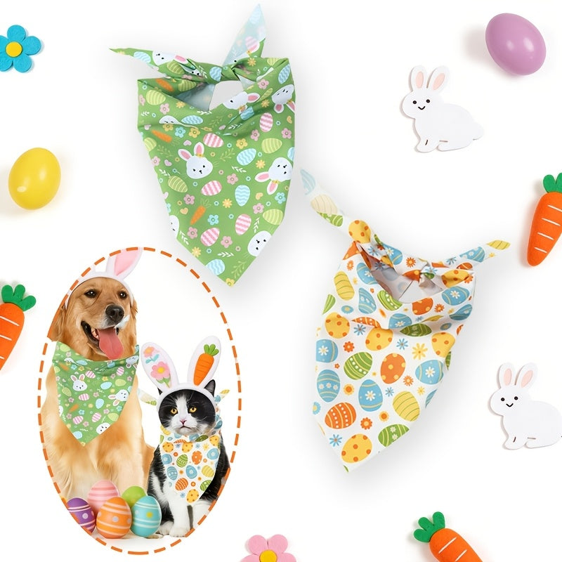 Easter Dog Scarf - Easter Cat Accessories Spring Pet Clothing