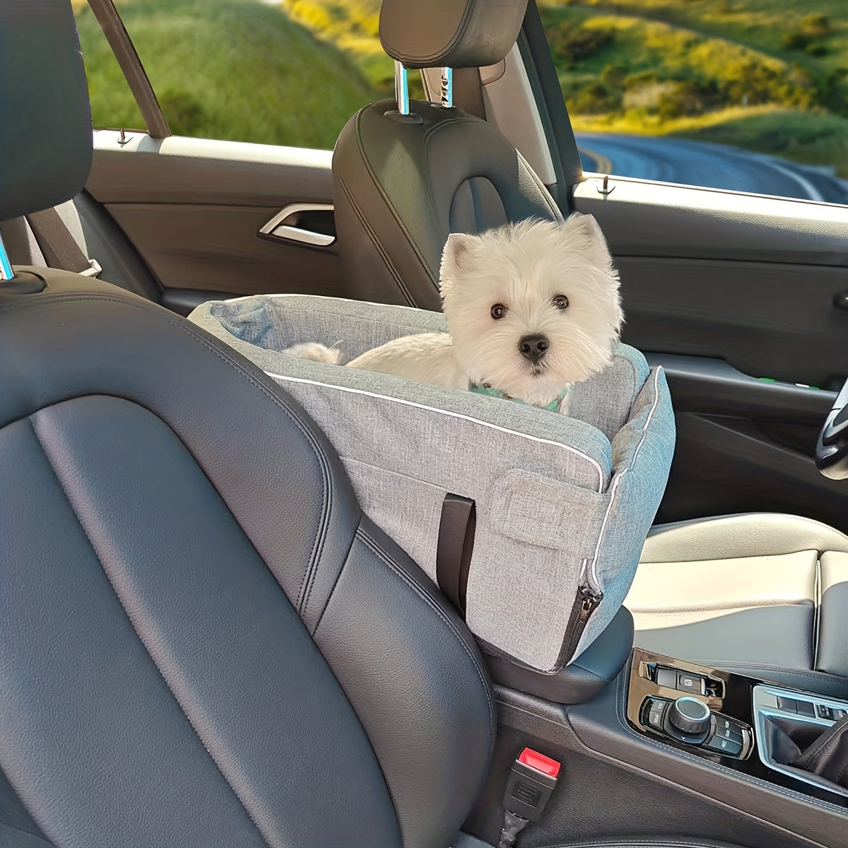 Pet Booster Seat Portable Dog Car Seat with Safety Harness