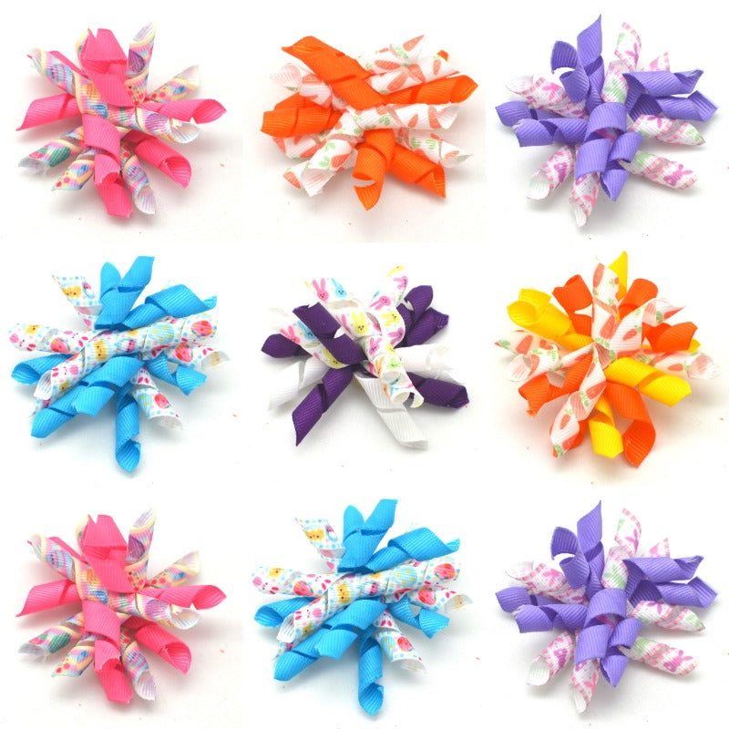 Easter Dog Costumes - Bunny Headbands with Flower Bows