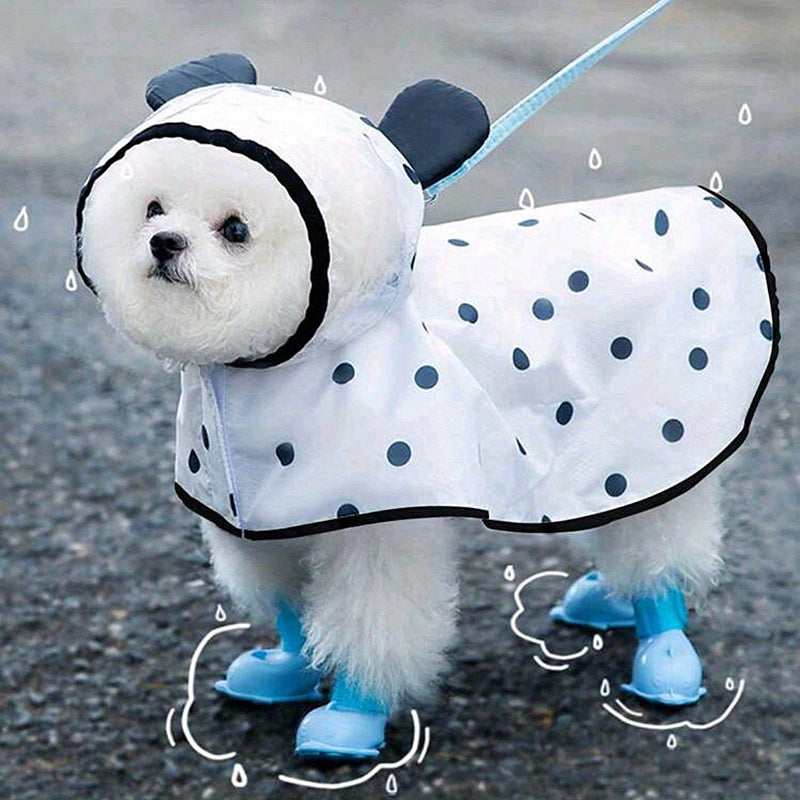 Dog Raincoat - Waterproof Hooded Coat with Booties