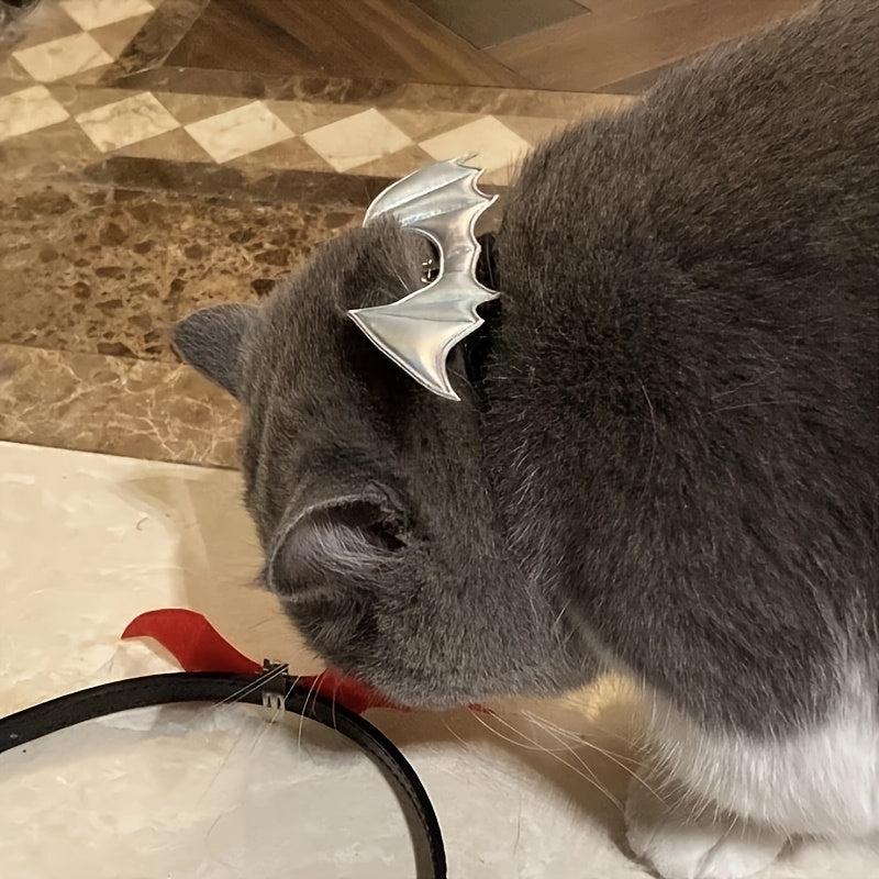 Halloween Pet Collar - Handcrafted Leather with Bell