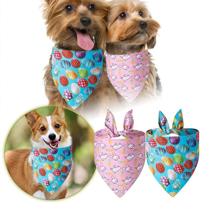 Easter Dog Scarf - Adjustable Bandana for Medium Dogs