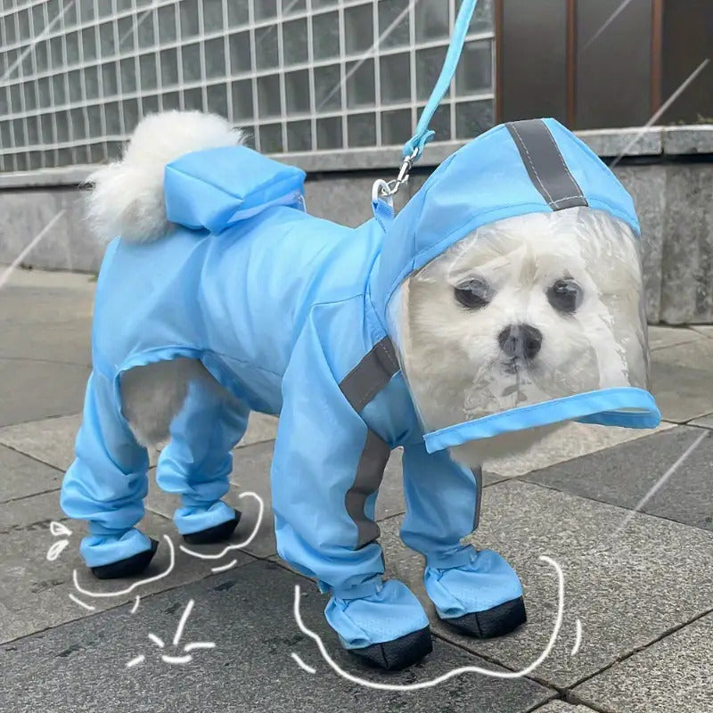 Dog Raincoat with Boots - Waterproof Puppy Rainwear