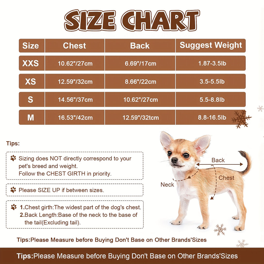 Winter Dog Sweater - Fleece Hooded Plaid