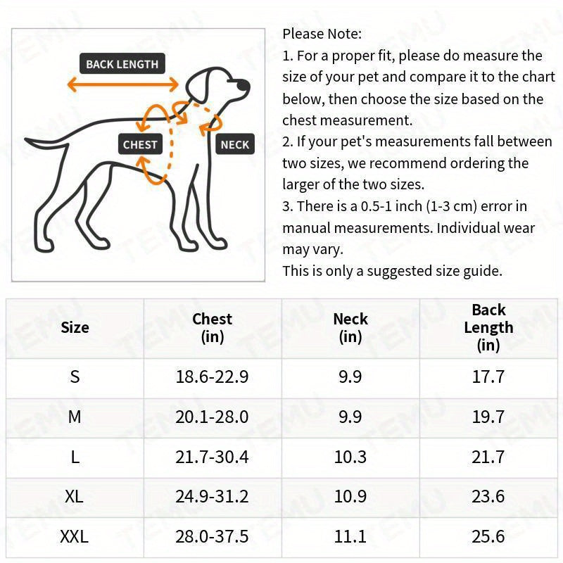 Waterproof Dog Raincoat - Adjustable - Reflective Strips