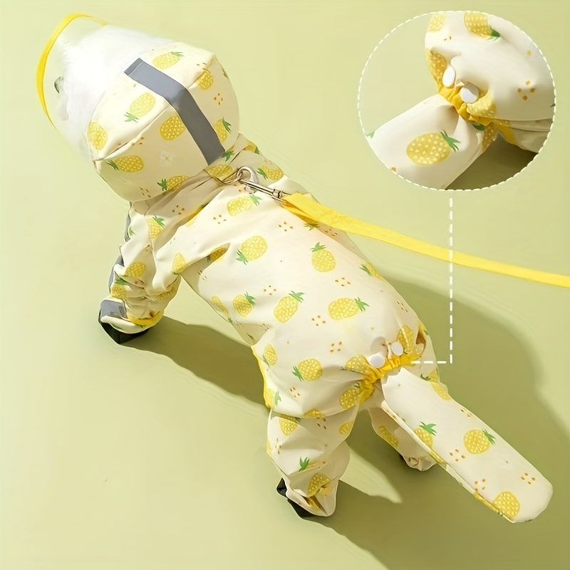 Dog Raincoat - Windproof Pet Rain Jacket with Reflective Strips