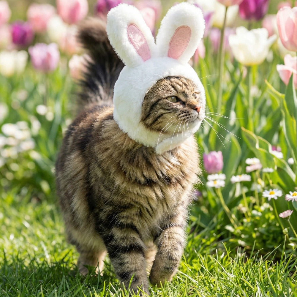 Easter Costumes For Cats - Cat Easter Hats Pet Bunny Costumes