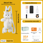 White Short-hair Cat Backpack