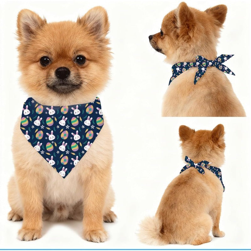 Easter Dog Bandana - Adjustable with Bunny Patterns