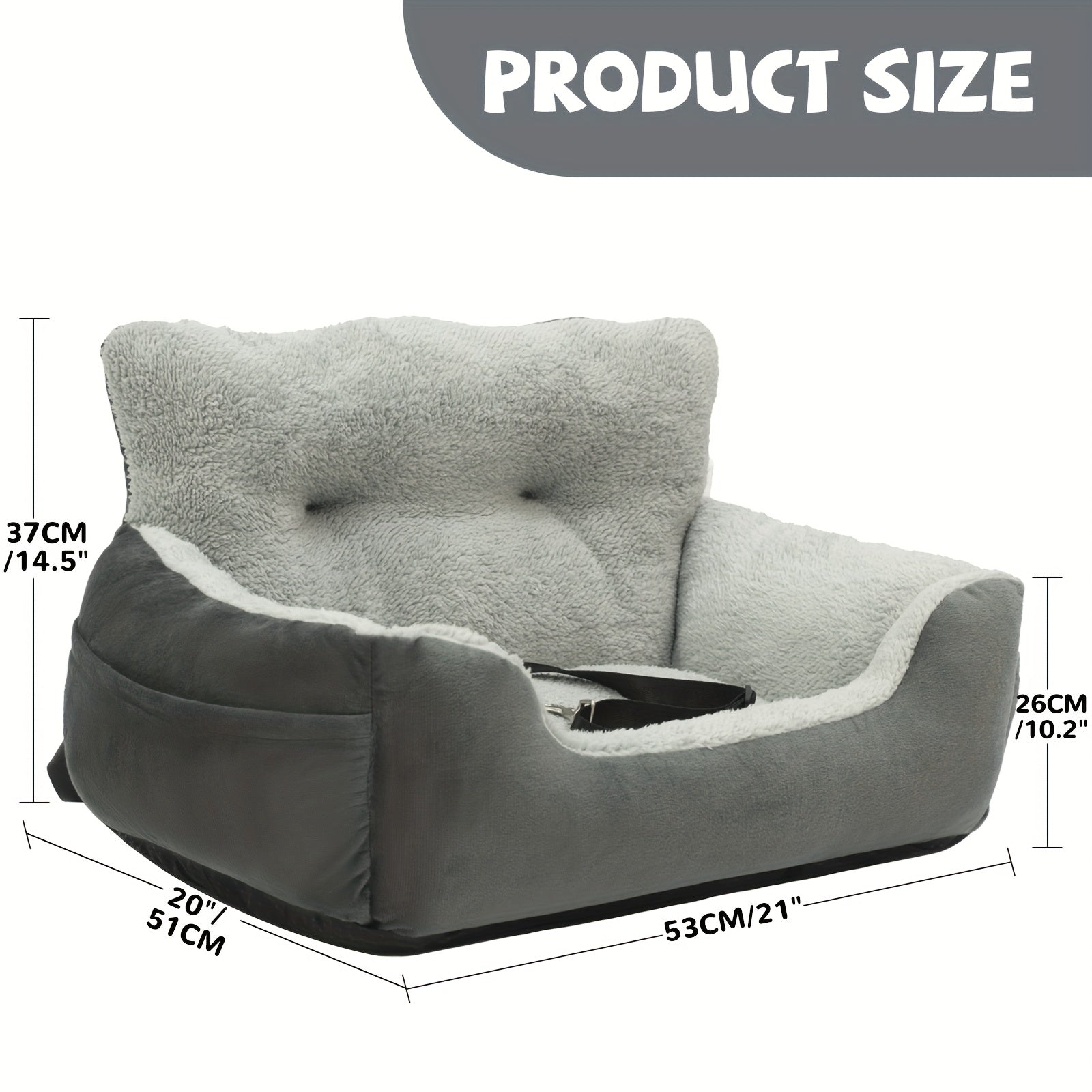 Dog Car Seat Booster - Secure Carrier for Small Dogs