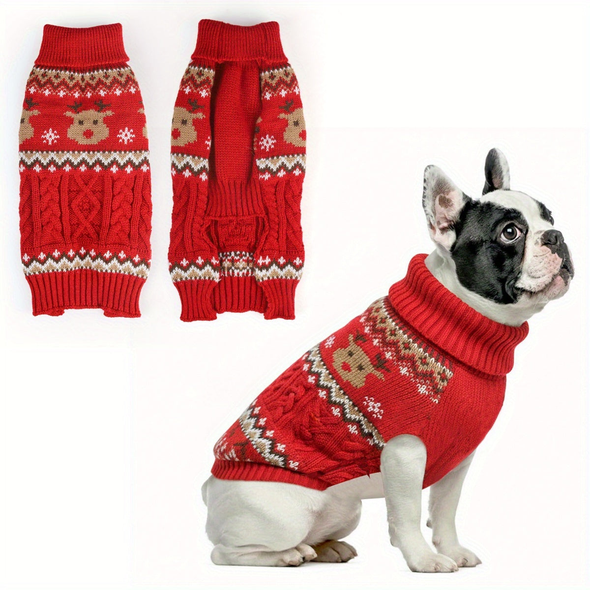 Dog Sweater - Dog Christmas Sweater Winter Dog Clothes
