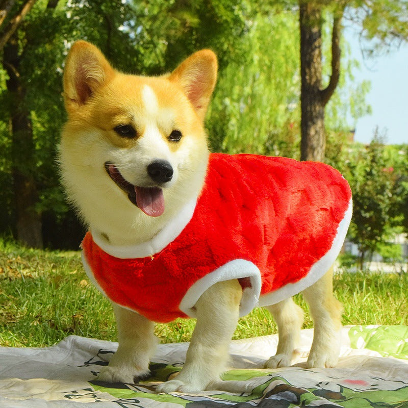 Fleece-Lined Dog Vest for Corgis & Medium Breeds - Warm Winter Clot...