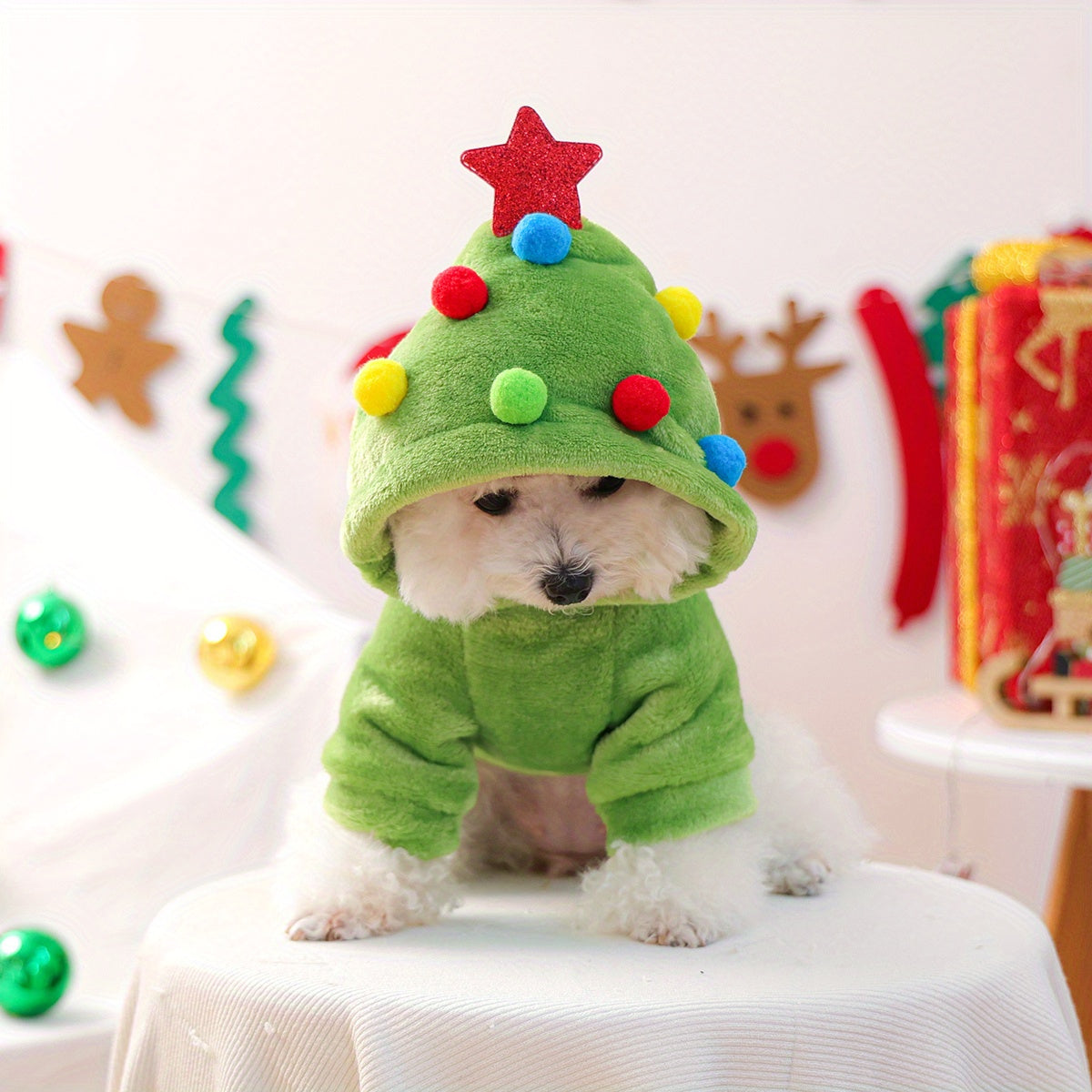 Christmas Dog Hoodie - Christmas Cat Sweater Pet Holiday Clothing