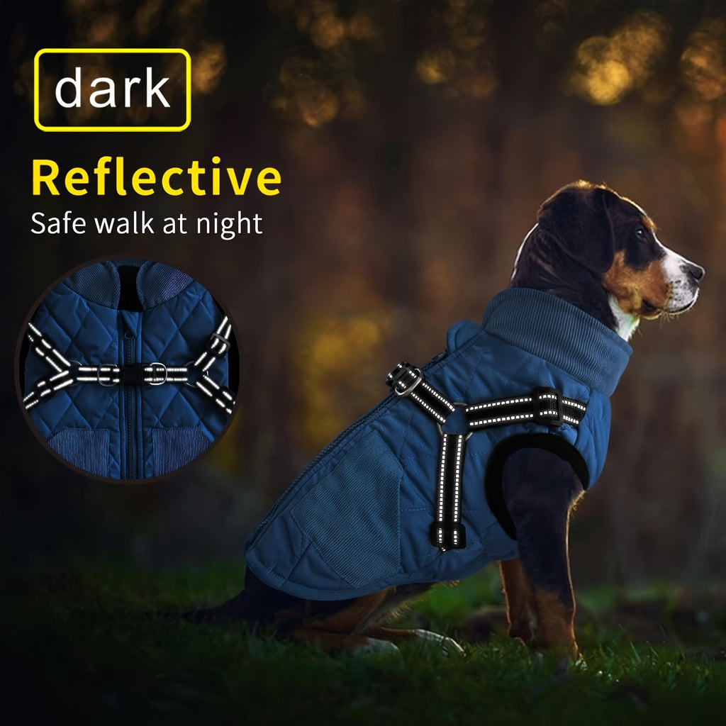 Reflective Dog Jacket - Adjustable Small Medium