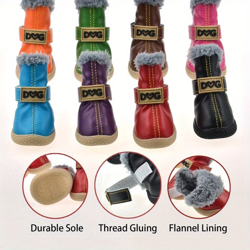 Anti-Slip Dog Boots for Large Dogs - Waterproof Winter
