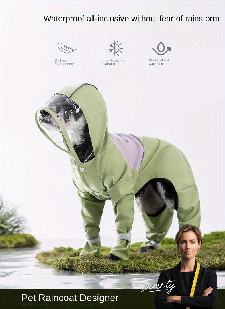 Dog Raincoat - Dog Rain Jacket Waterproof Dog Coat