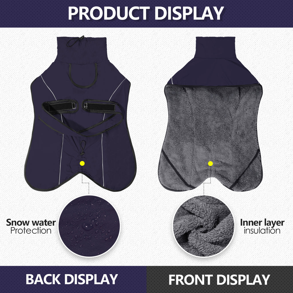 Dog Winter Coat - Windproof Jacket for Large Breeds