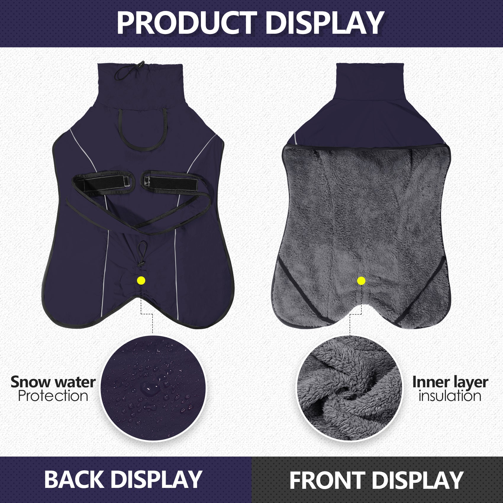 Dog Winter Coat - Windproof Jacket for Large Breeds